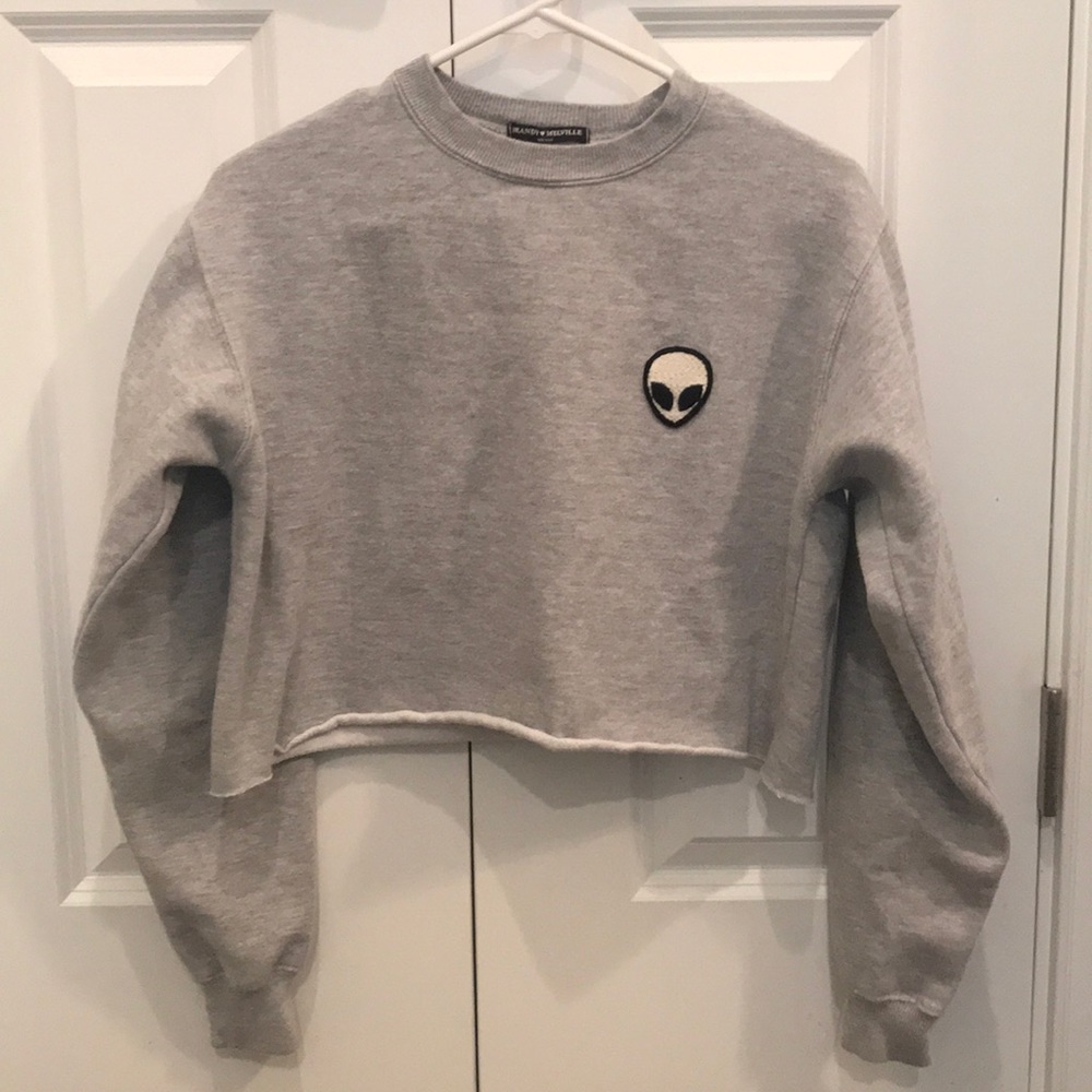 Brandy Melville Alien Crop Sweatshirt